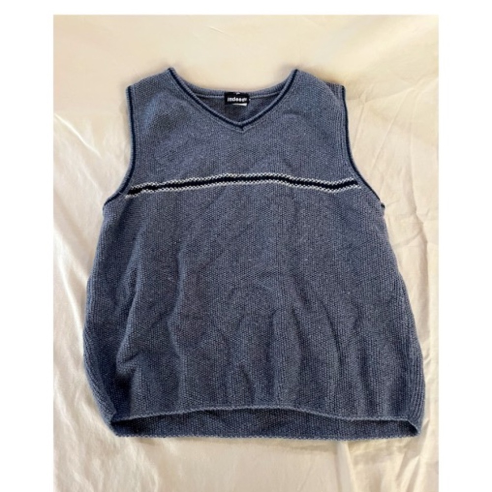 Indeed Brand Blue-Gray Sweater Vest Size S